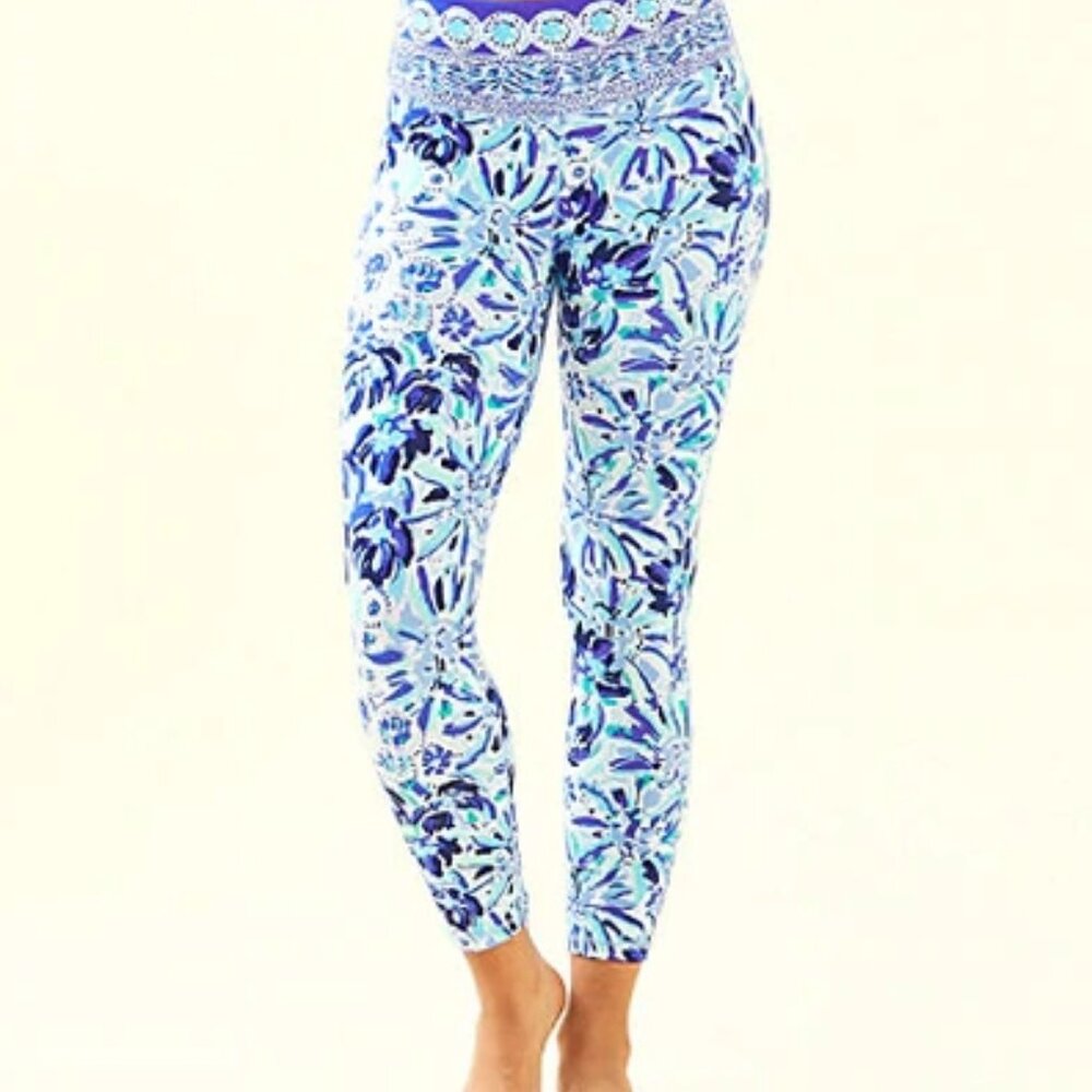 Lilly Pulitzer UPF-50 Luxletic Weekender High-rise Legging Iris Blue